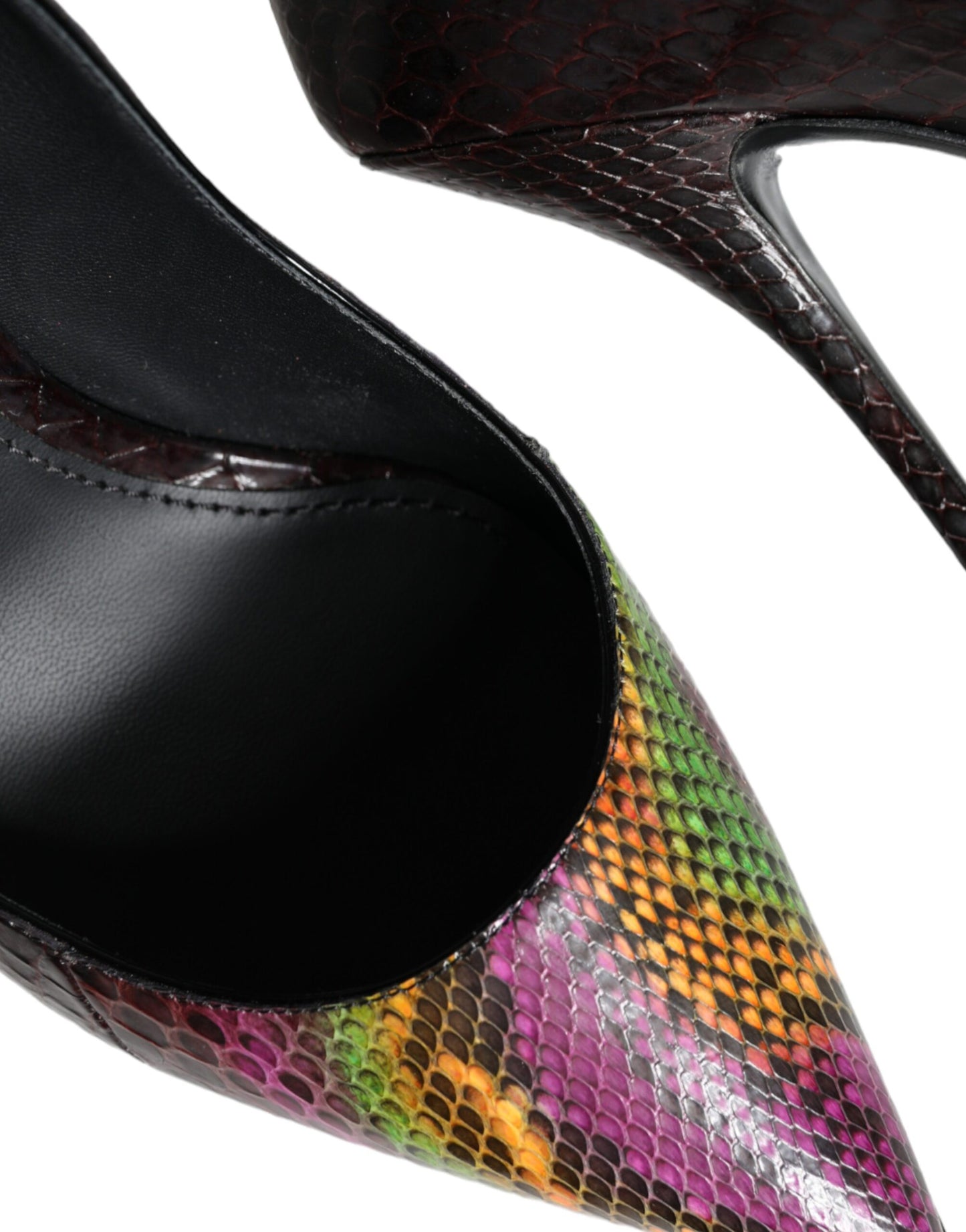 Dolce & Gabbana Multicolor Exotic Leather Heels Pumps Shoes Curated Luxury Accessories by Orvyn