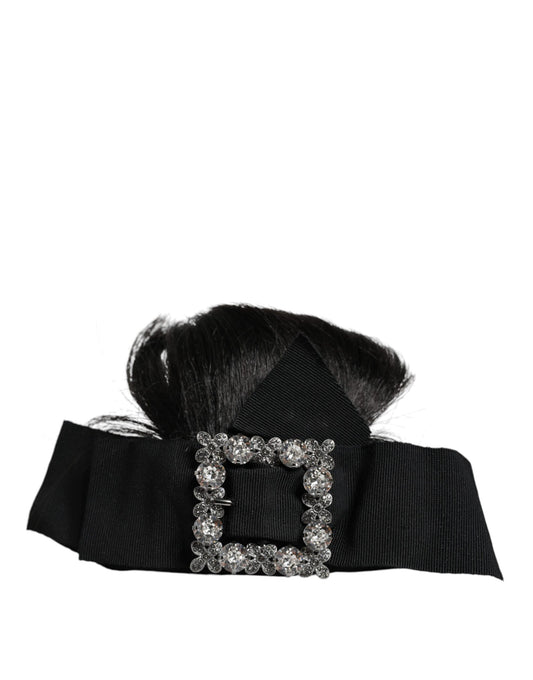 Dolce & Gabbana Black Hair Parrucchiera Crystal Headband Diadem Curated Luxury Accessories by Orvyn