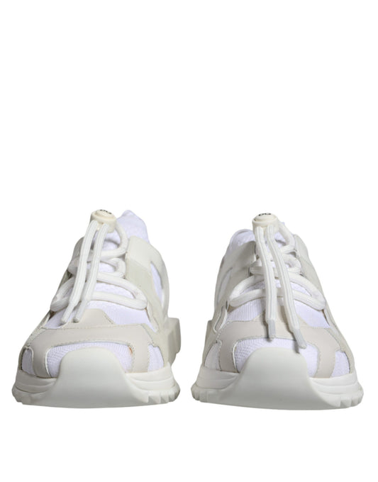 Dolce & Gabbana White Mesh Sorrento Trekking Sneakers Shoes Curated Luxury Accessories by Orvyn