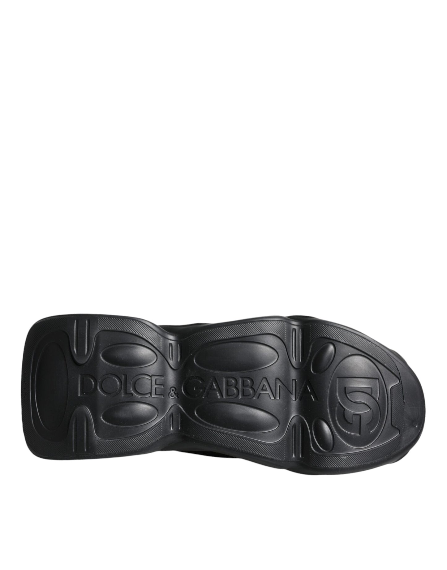 Dolce & Gabbana Black Slip On Wave Socks Sneakers Shoes Curated Luxury Accessories by Orvyn