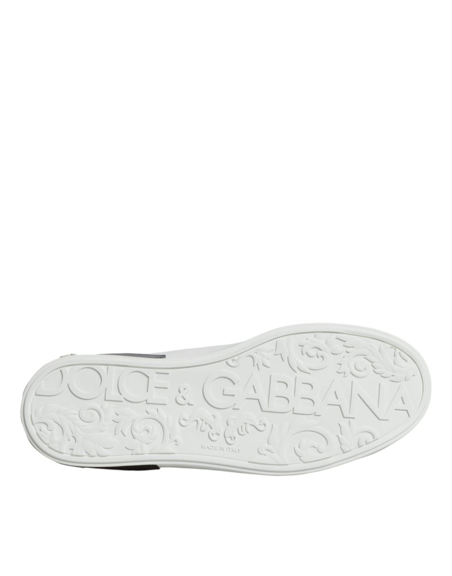 Dolce & Gabbana White Leather Logo Portofino Sneaker Shoes Curated Luxury Accessories by Orvyn