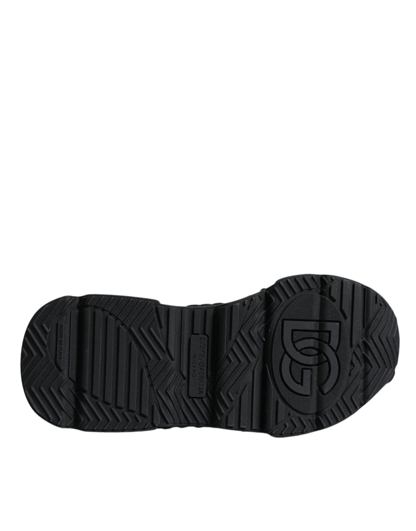 Dolce & Gabbana Black Knitted Daymaster Sneakers Shoes Curated Luxury Accessories by Orvyn
