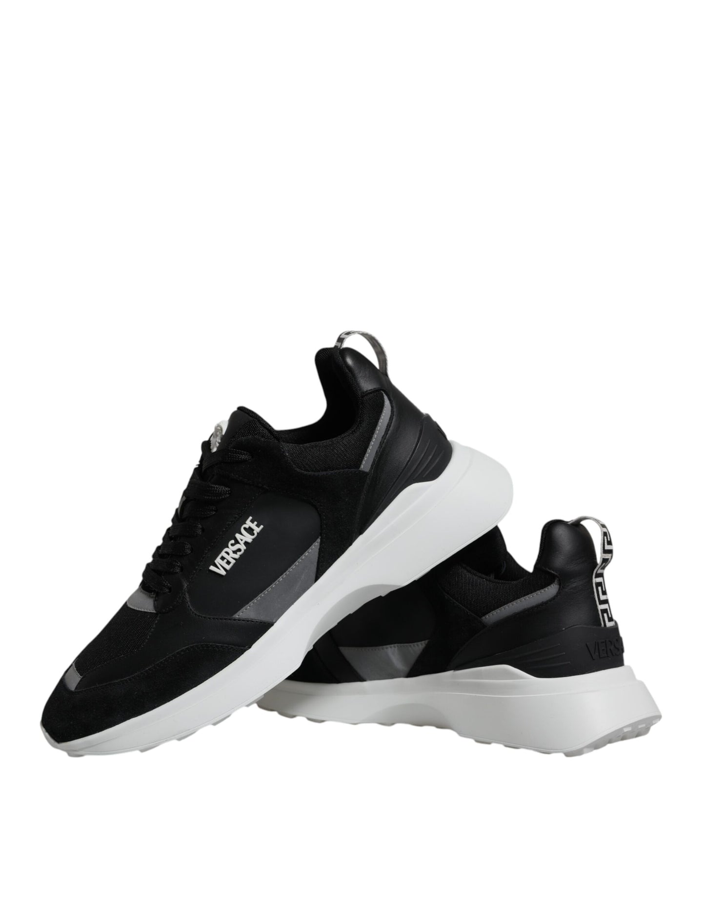 Versace Black Canvas Quad Fabric Medusa Low Top Sneaker Shoes Curated Luxury Accessories by Orvyn