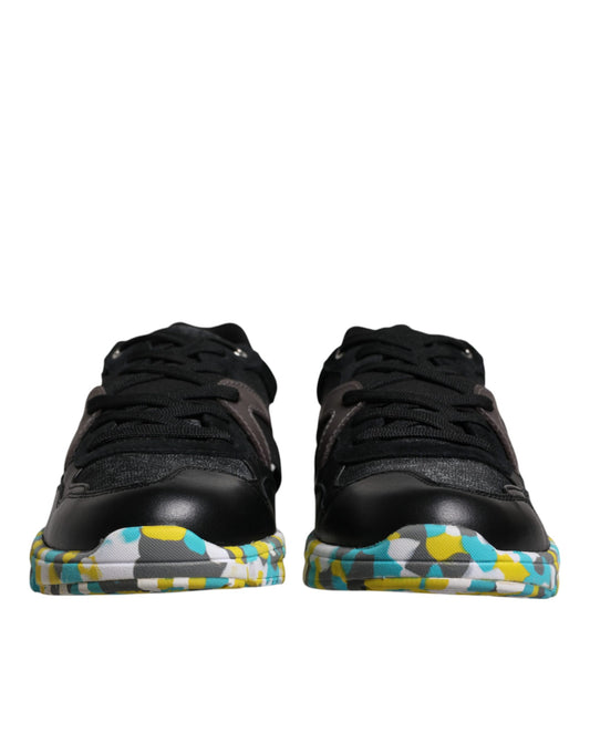 Dolce & Gabbana Black Polyester Low Top Men Sneakers Shoes Curated Luxury Accessories by Orvyn