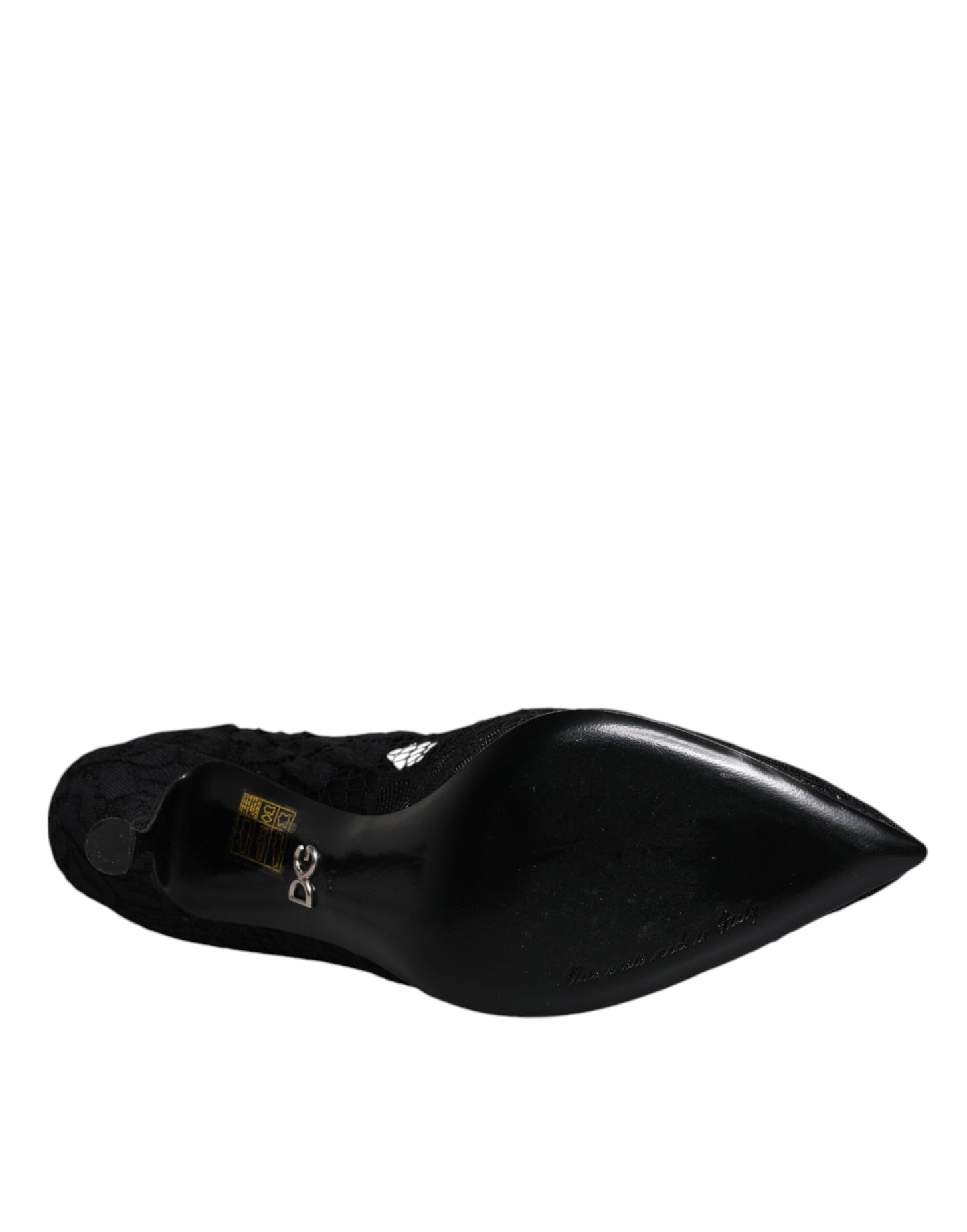 Dolce & Gabbana Black Lace Crystals Mary Jane Pumps Shoes Curated Luxury Accessories by Orvyn