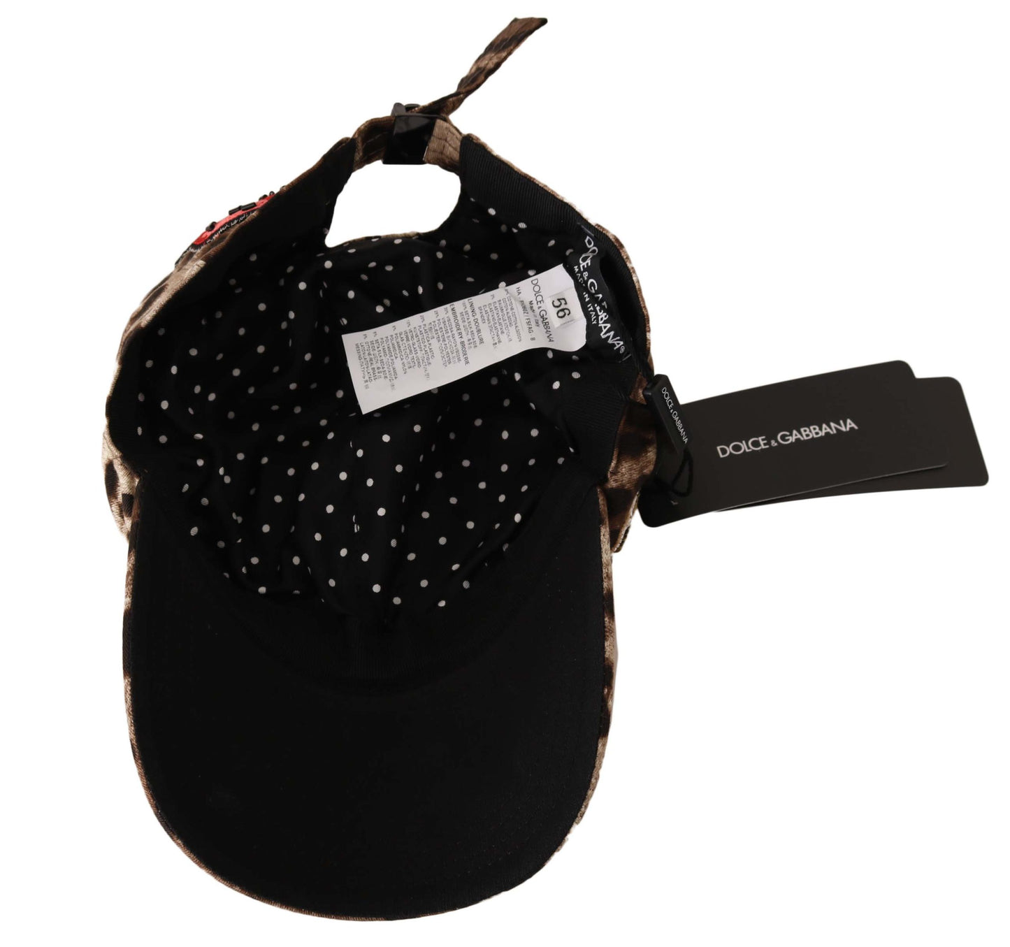 Dolce & Gabbana Brown Leopard Sequin Sicily Applique Baseball Hat Curated Luxury Accessories by Orvyn
