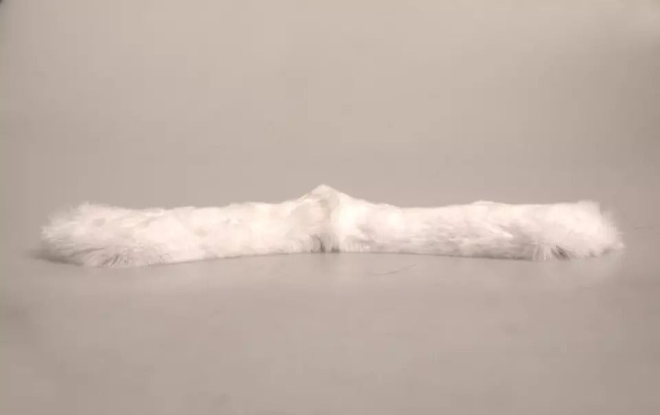 Dolce & Gabbana White Fur Shoulder Collar Wrap Shawl Scarf Curated Luxury Accessories by Orvyn