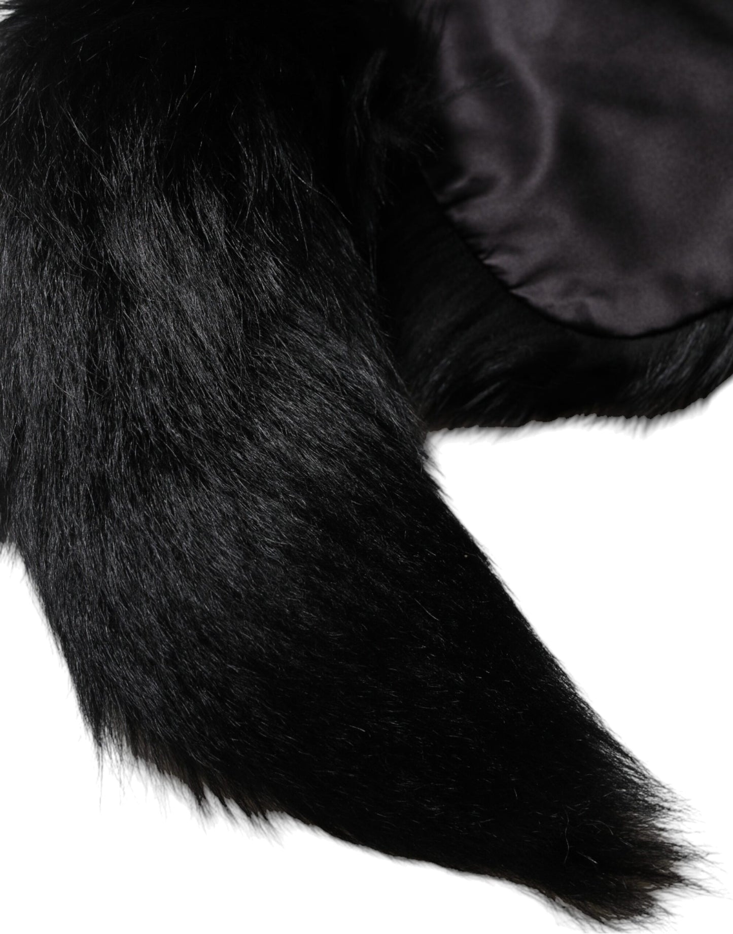 Dolce & Gabbana Black Fox Fur Neck Wrap Warmer Winter Scarf Curated Luxury Accessories by Orvyn