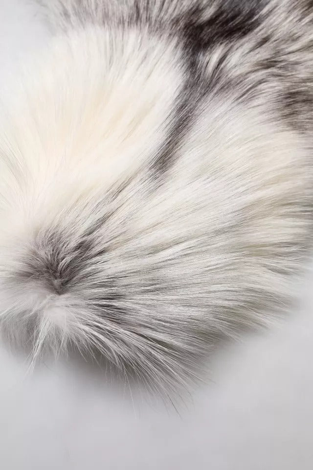 Dolce & Gabbana White Fox Fur Neck Wrap Warmer Winter Scarf Curated Luxury Accessories by Orvyn