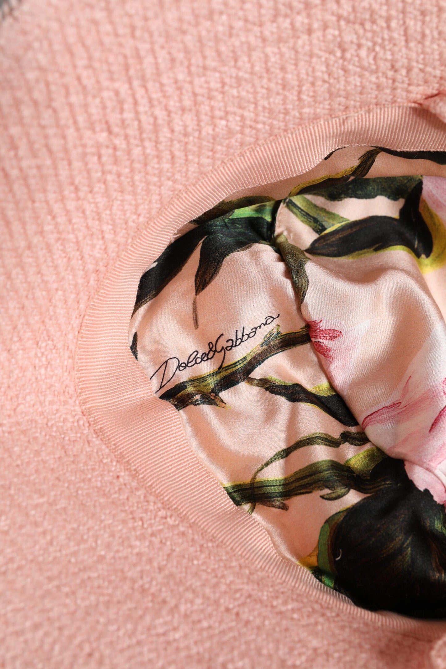 Dolce & Gabbana Pink Cotton Wide Brim Bucket Hat Curated Luxury Accessories by Orvyn