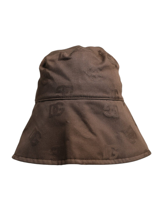 Dolce & Gabbana Brown Logo Monogram Cotton Bucket Cap Curated Luxury Accessories by Orvyn