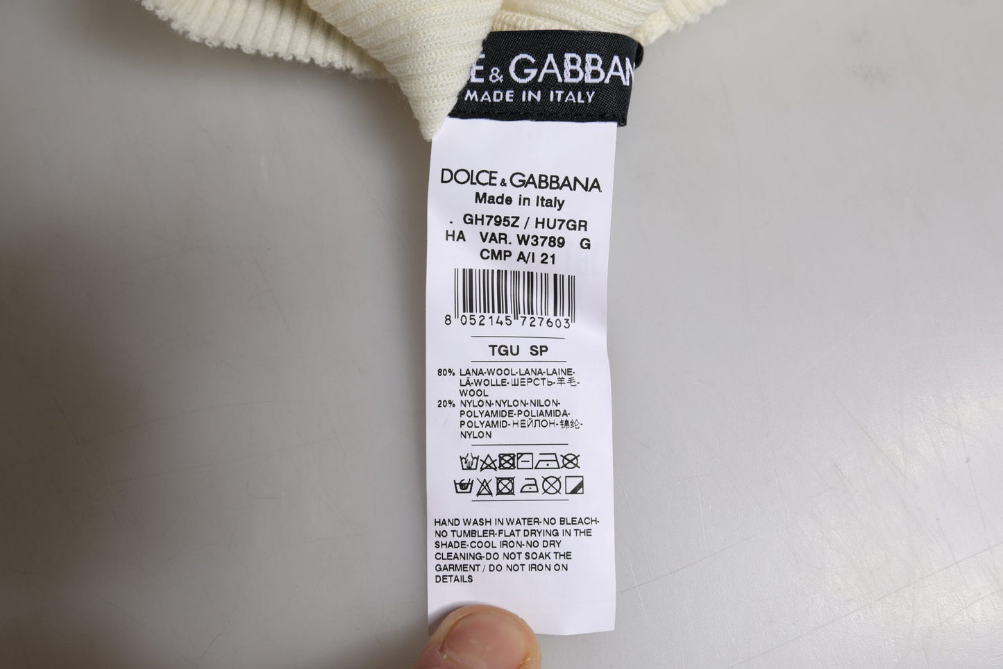 Dolce & Gabbana Beige Wool Blend Knitted Beanie Cap Curated Luxury Accessories by Orvyn