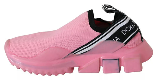 Dolce & Gabbana Pink Low Top Sorrento Sneakers Slip On Casual Shoes Curated Luxury Accessories by Orvyn