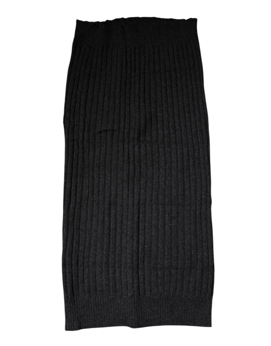 Dolce & Gabbana Black Cashmere Knitted Neck Warmer Foulard Scarf Curated Luxury Accessories by Orvyn