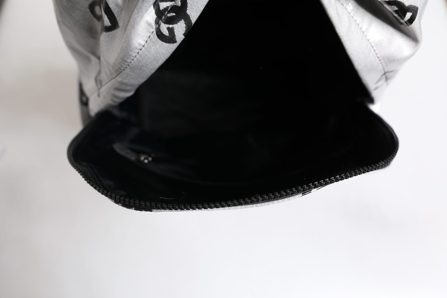 Dolce & Gabbana Polyester Gray Black DG Logo Plaque Backpack Bag Curated Luxury Accessories by Orvyn
