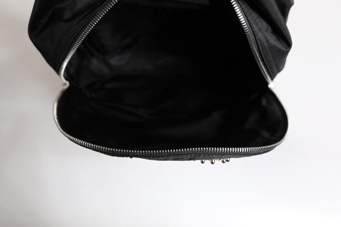 Dolce & Gabbana Black Nylon #DGFAMILY Embellished Backpack VULCANO Bag Curated Luxury Accessories by Orvyn
