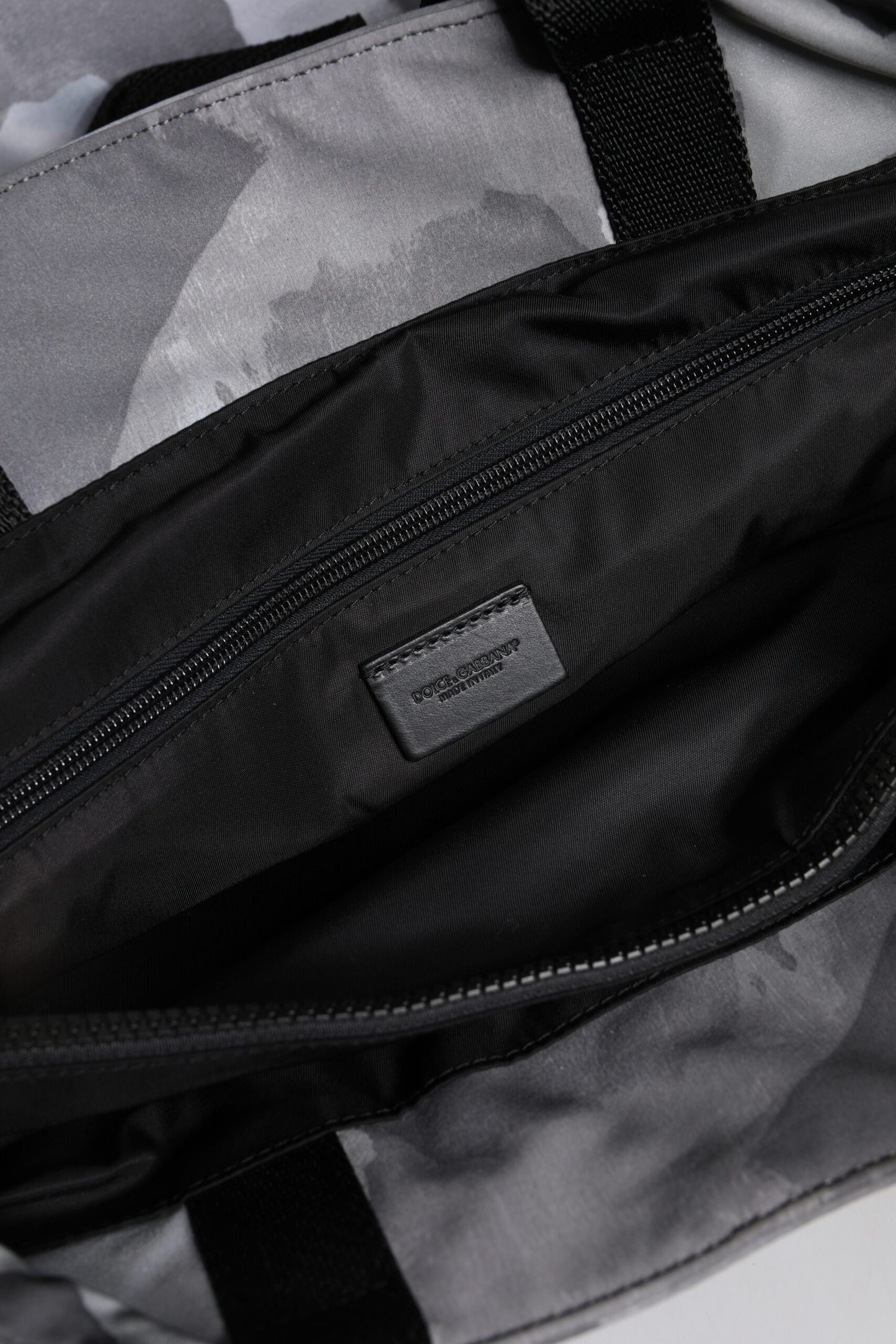 Dolce & Gabbana Black Camouflage Shoulder Strap Logo Plaque Bag Curated Luxury Accessories by Orvyn
