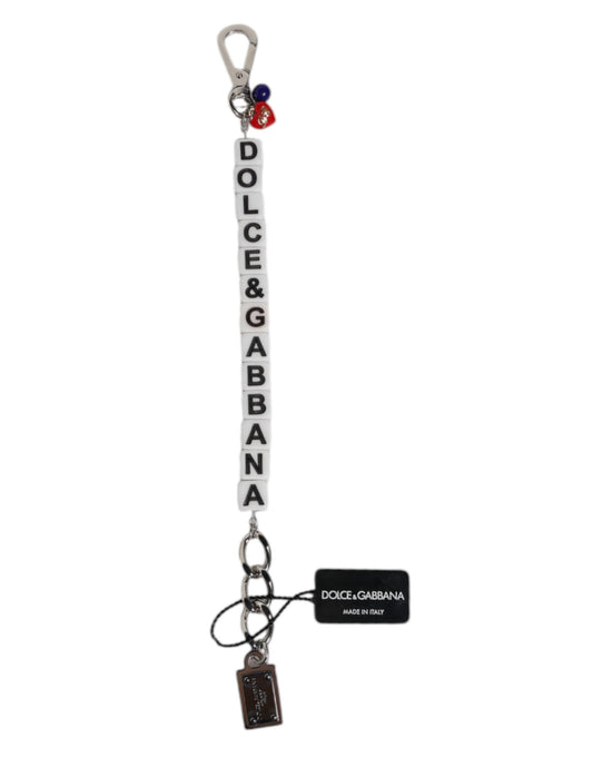 Dolce & Gabbana Silver Brass Chain Dice Logo Embellished Charm Bracelet Curated Luxury Accessories by Orvyn