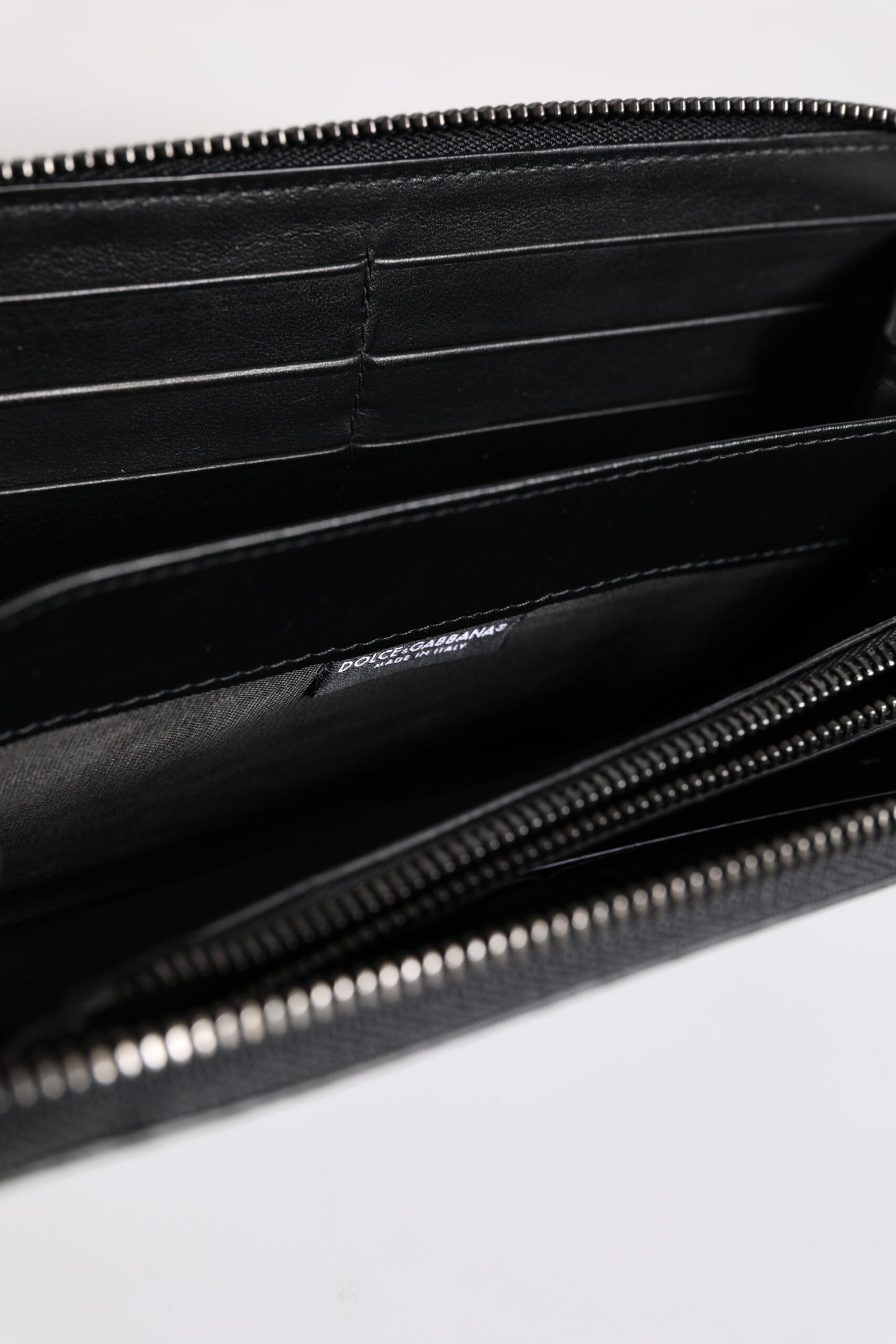 Dolce & Gabbana Black Blue Exotic Leather Embossed Continental Wallet Curated Luxury Accessories by Orvyn