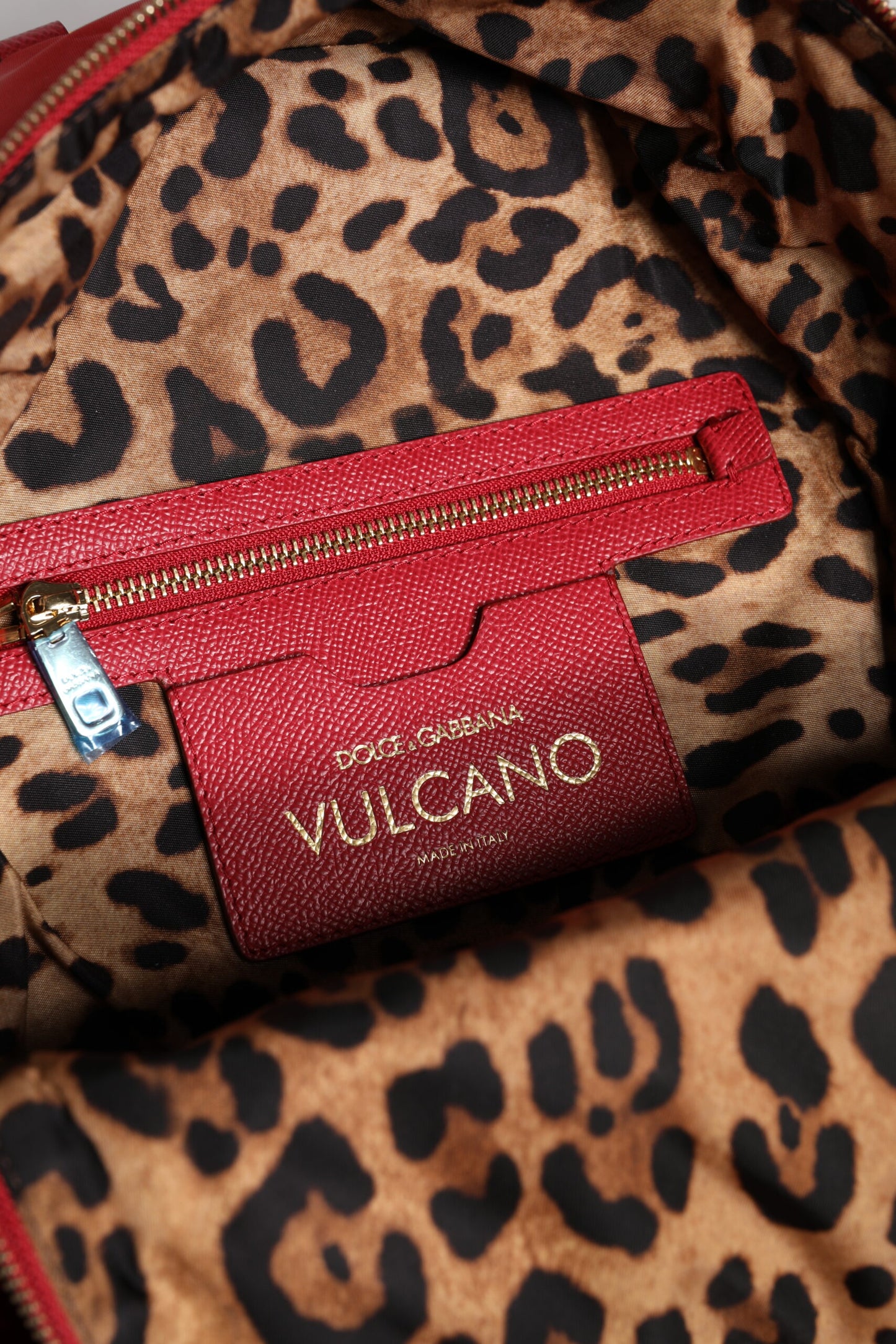 Dolce & Gabbana Red #DGFAMILY VULCANO Embellishment Backpack Bag Curated Luxury Accessories by Orvyn
