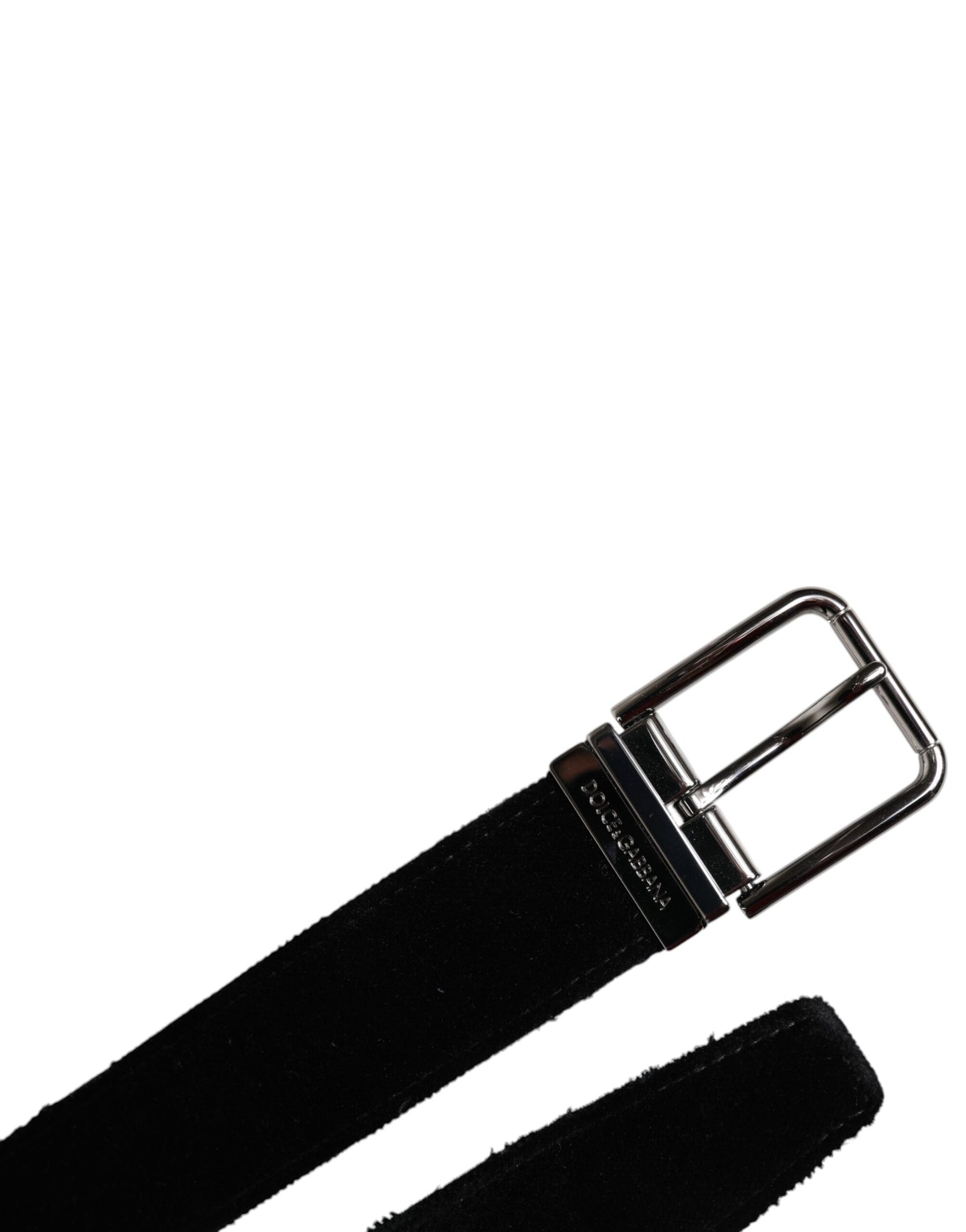 Dolce & Gabbana Black Cotton Silver Tone Metal Buckle Belt Curated Luxury Accessories by Orvyn