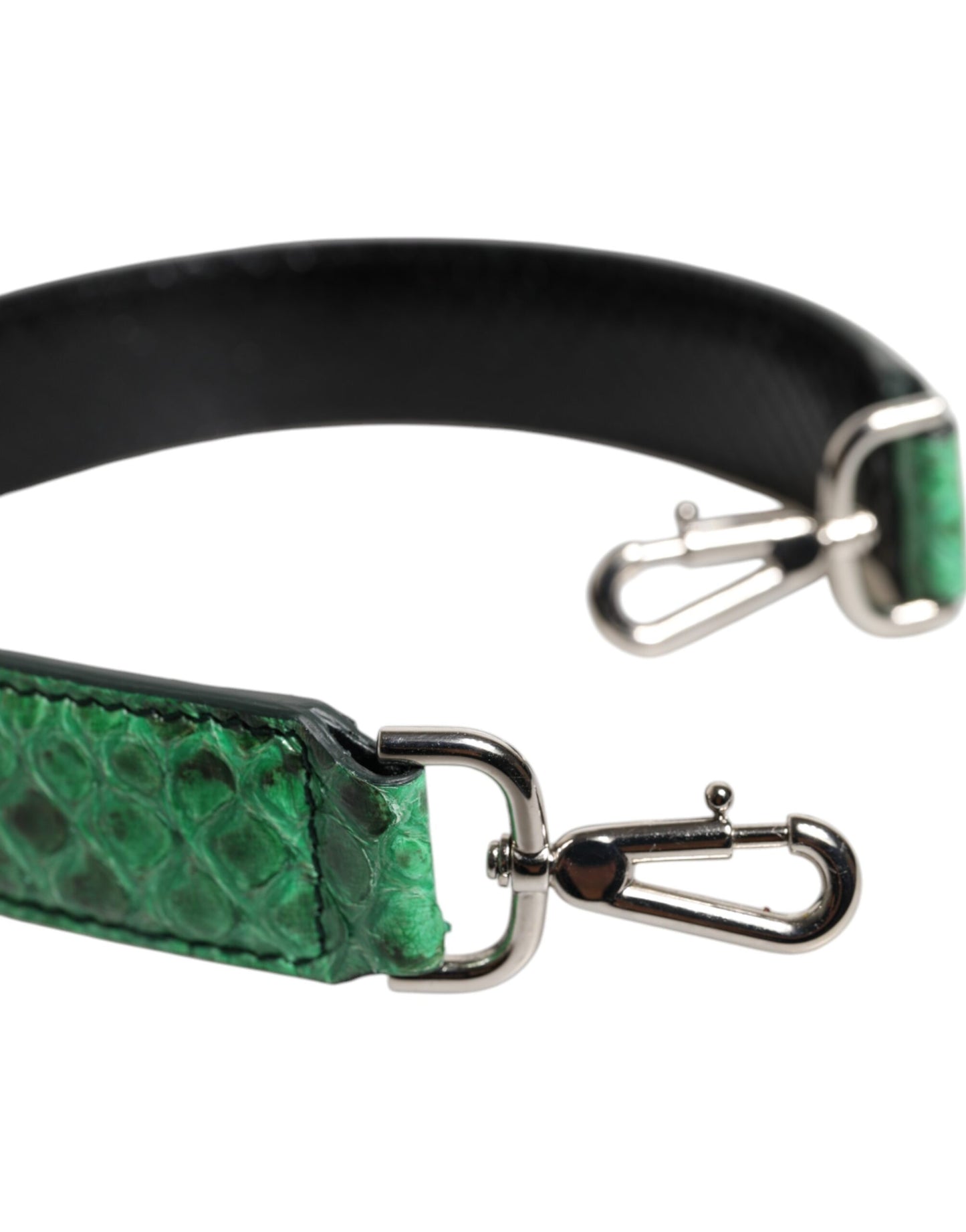 Dolce & Gabbana Black Green Exotic Leather Bag Shoulder Strap Curated Luxury Accessories by Orvyn