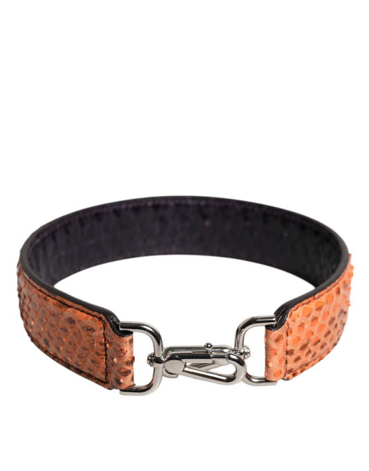 Dolce & Gabbana Black Beige Exotic Leather Bag Shoulder Strap Curated Luxury Accessories by Orvyn