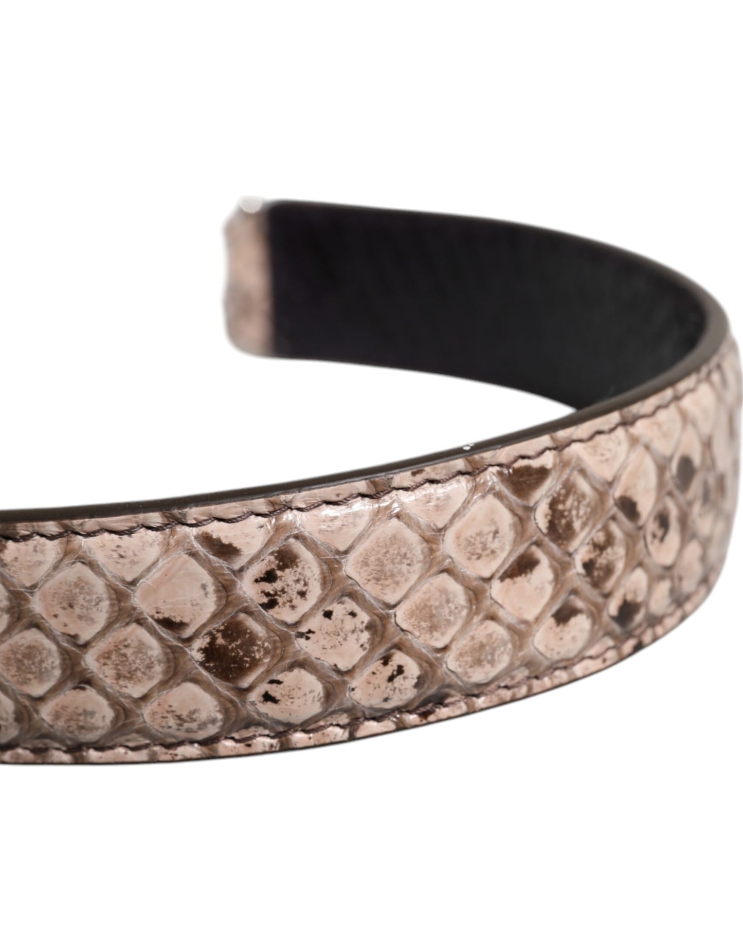 Dolce & Gabbana Black Cream Exotic Leather Bag Shoulder Strap Curated Luxury Accessories by Orvyn