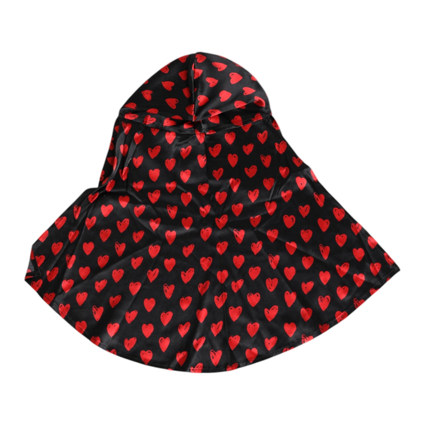 Dolce & Gabbana Black Red Hearts Polyester Hat Curated Luxury Accessories by Orvyn