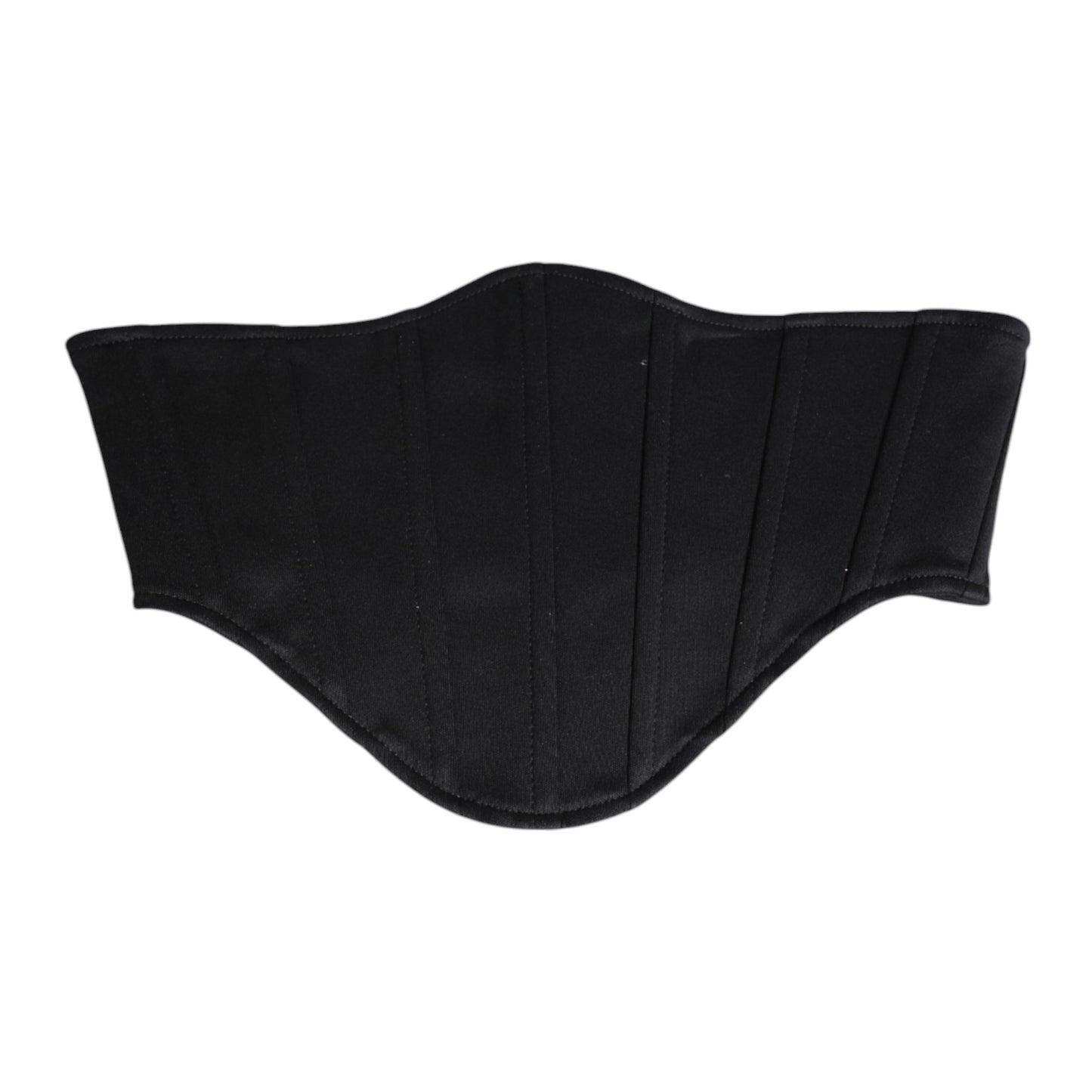 Dolce & Gabbana Black Cotton Waist Tuxedo Belt Cummerbund Curated Luxury Accessories by Orvyn