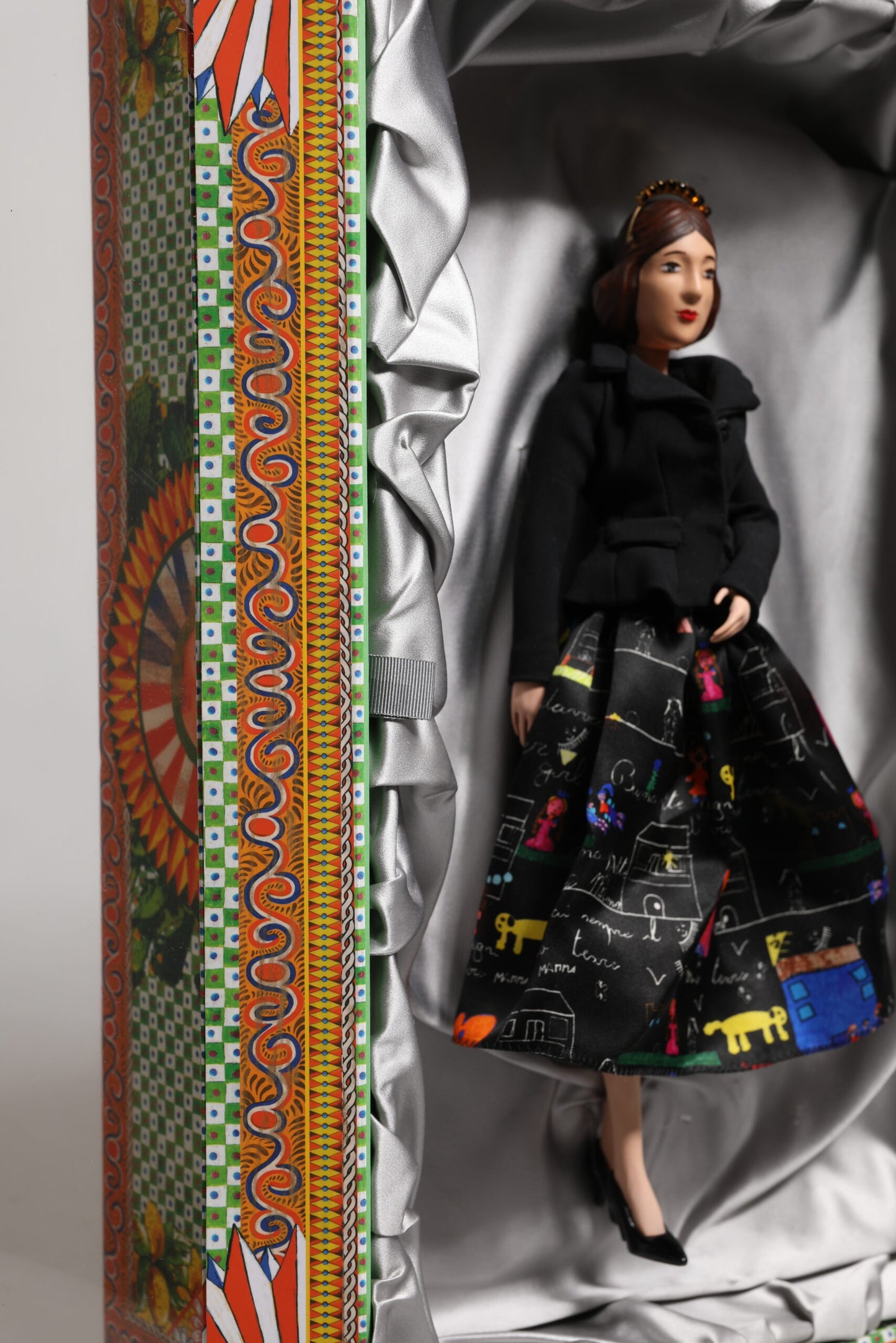 Dolce & Gabbana Black Dress Ceramic Porcelain Fashion Leather Sicily Dolls Curated Luxury Accessories by Orvyn