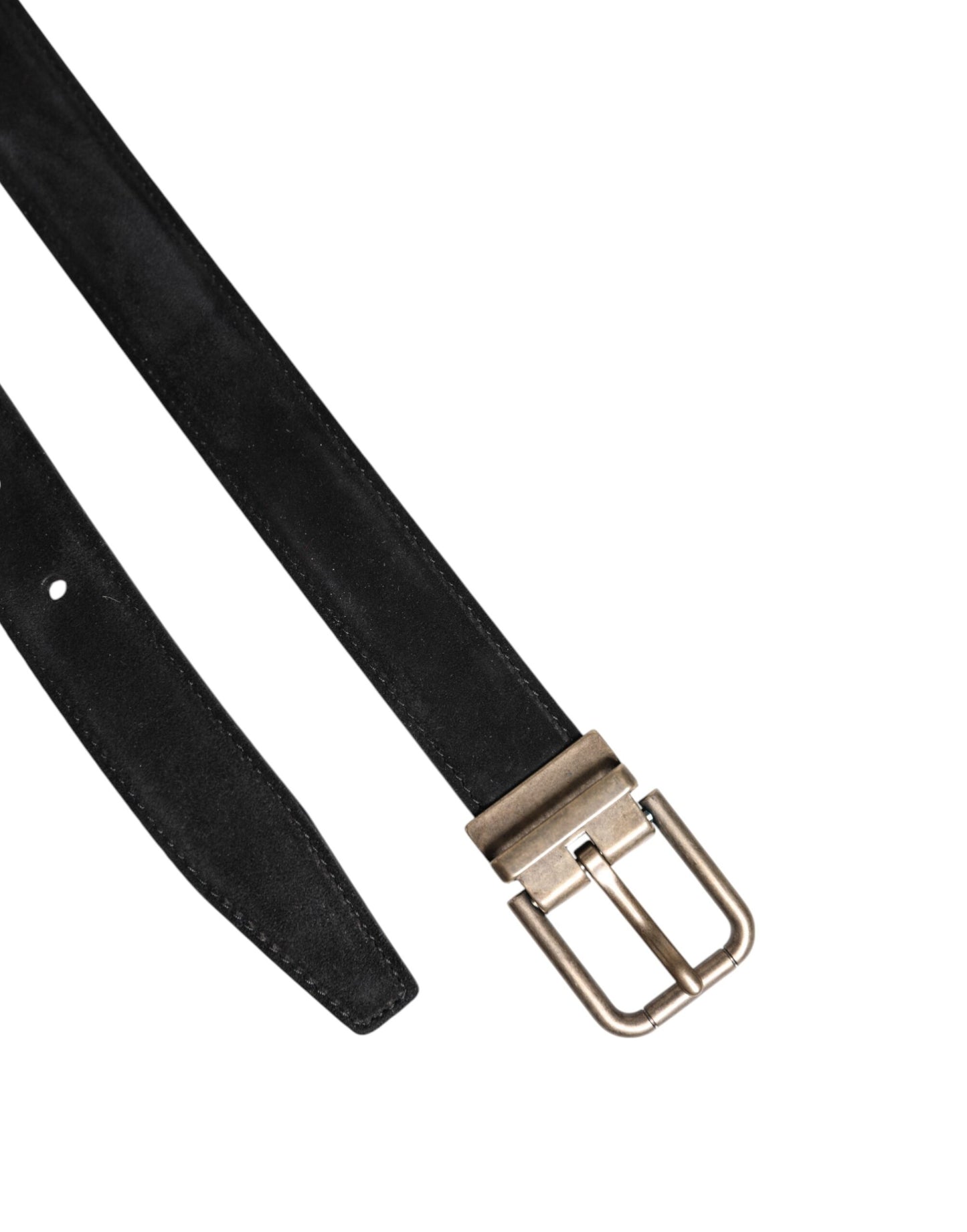 Dolce & Gabbana Black Calf Leather Classic Metal Buckle Belt Curated Luxury Accessories by Orvyn