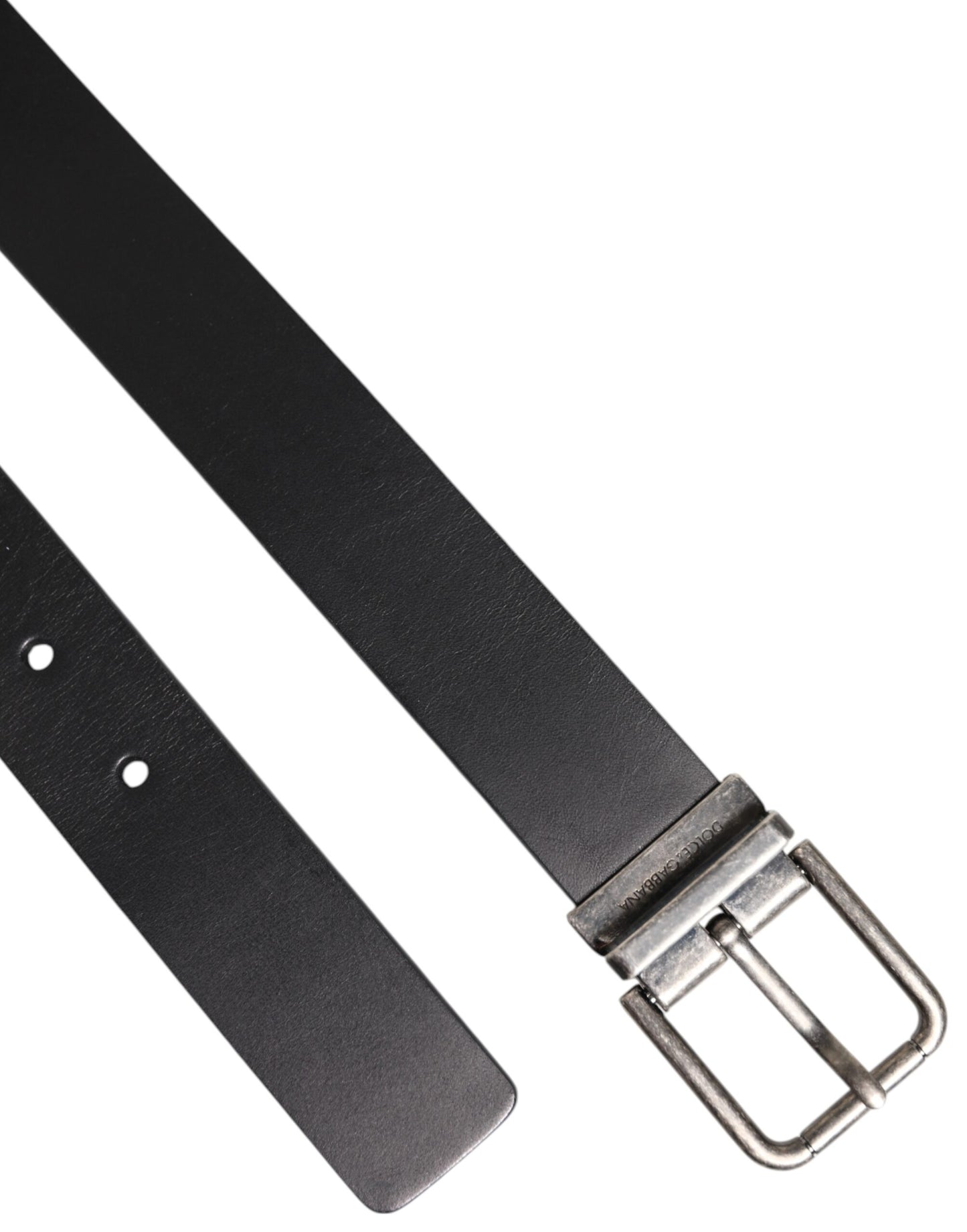 Dolce & Gabbana Black Classic Leather Metal Buckle Belt Curated Luxury Accessories by Orvyn