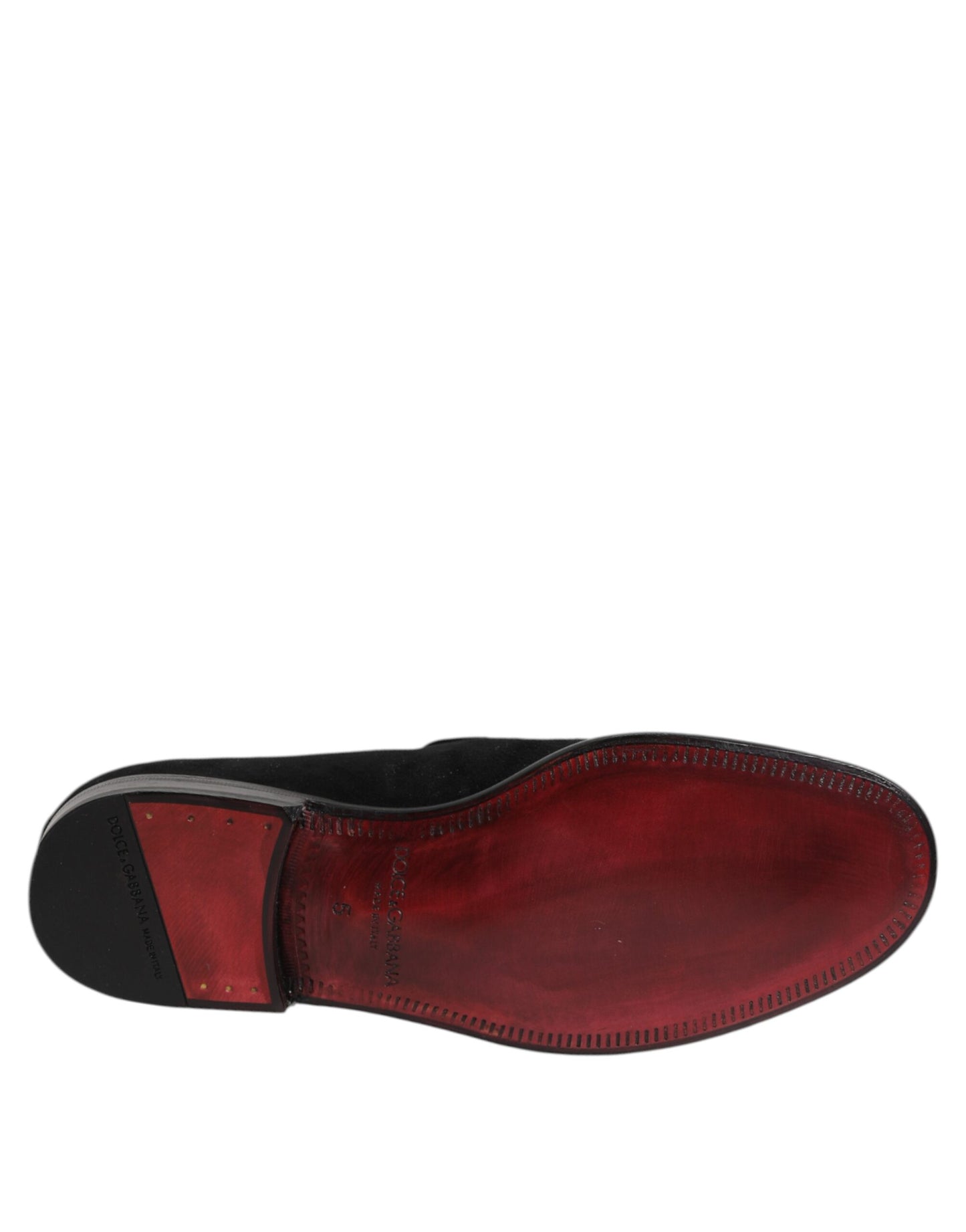 Dolce & Gabbana Black Suede Slip On Loafers Formal Shoes Curated Luxury Accessories by Orvyn