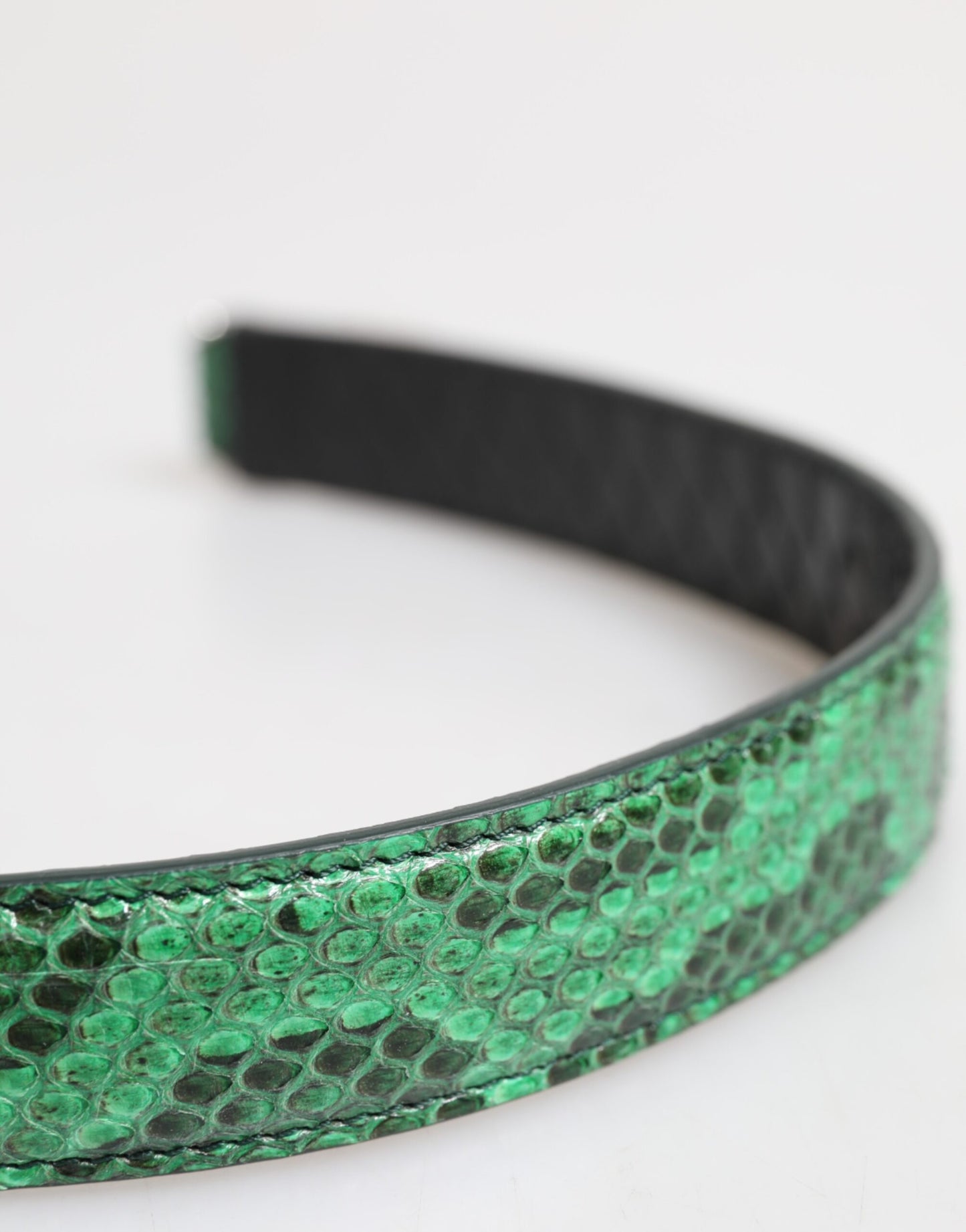 Dolce & Gabbana Black Green Exotic Leather Bag Shoulder Strap Curated Luxury Accessories by Orvyn