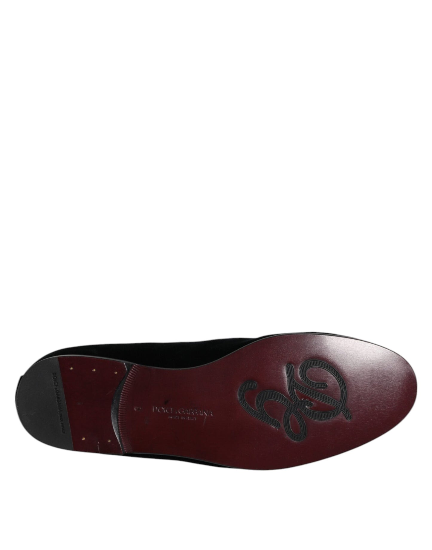Dolce & Gabbana Black Velvet Embellished Loafer Slip On Shoes Curated Luxury Accessories by Orvyn