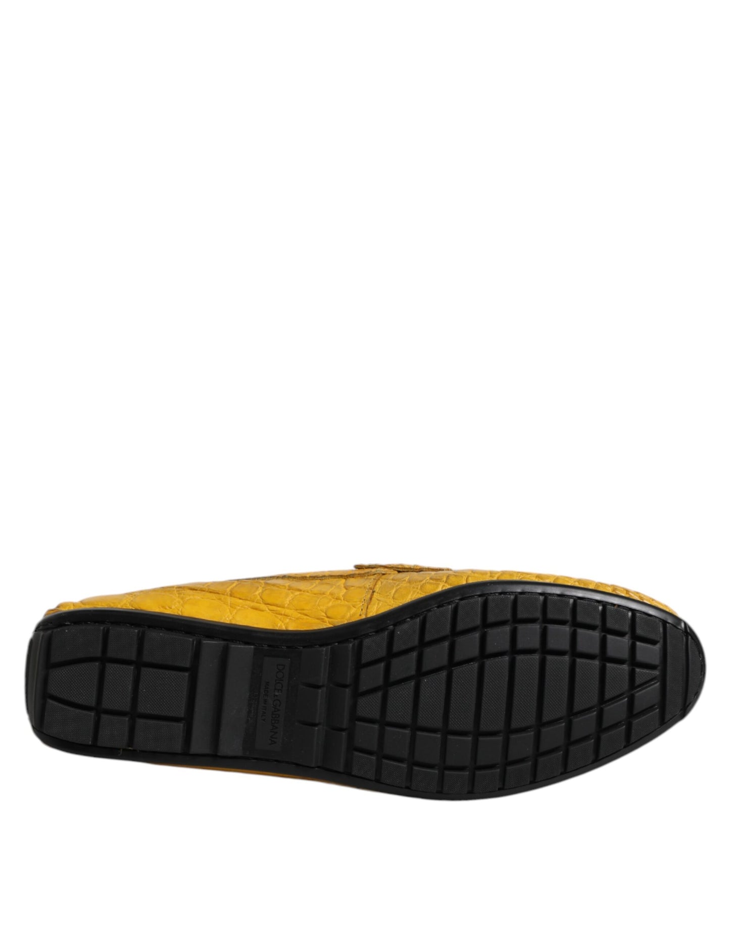 Dolce & Gabbana Yellow Exotic Leather Loafers Slip On Shoes Curated Luxury Accessories by Orvyn
