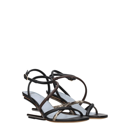 Fendi Multicolor Leather Sandals Curated Luxury Accessories by Orvyn