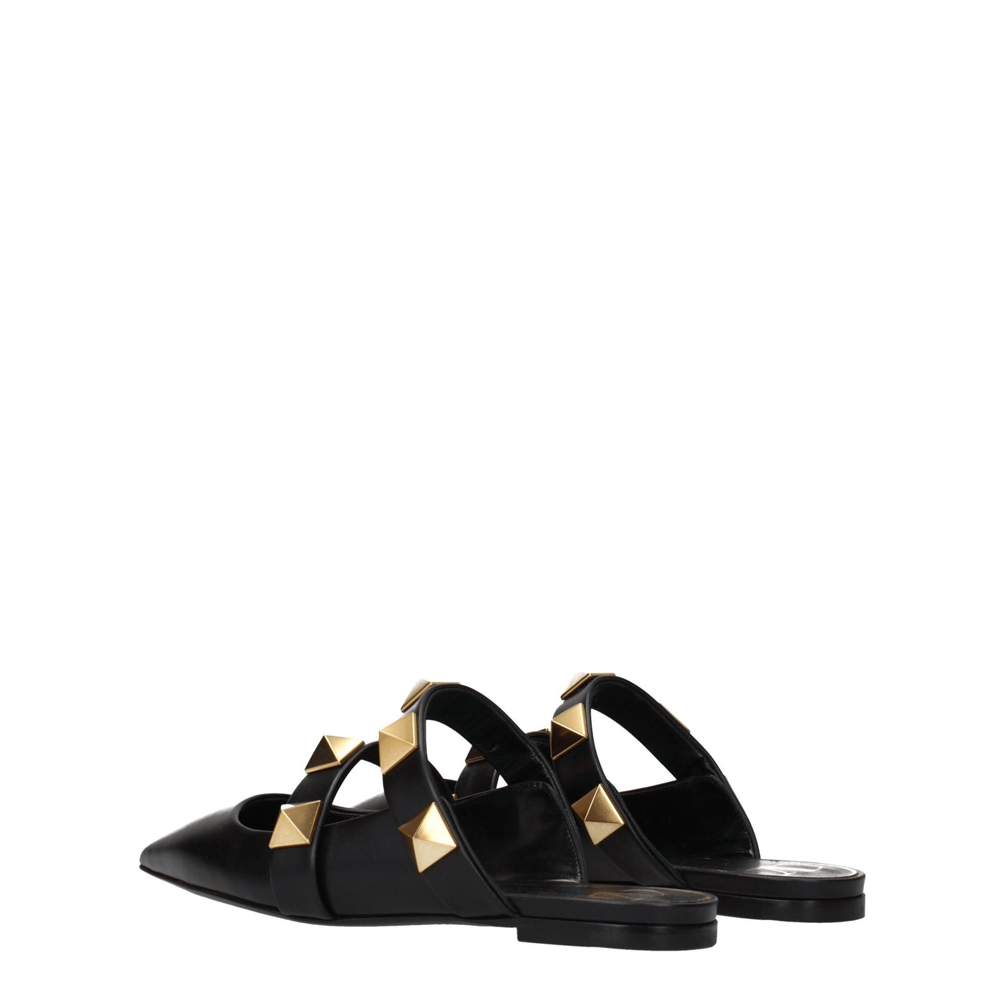 Valentino Garavani Black Leather Mules Curated Luxury Accessories by Orvyn