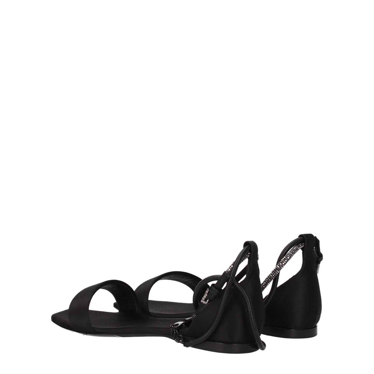 Max Mara Black Satin Sandals Curated Luxury Accessories by Orvyn