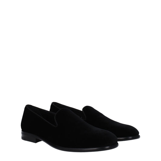 Dolce & Gabbana Black Velvet Slip-On Loafers Curated Luxury Accessories by Orvyn