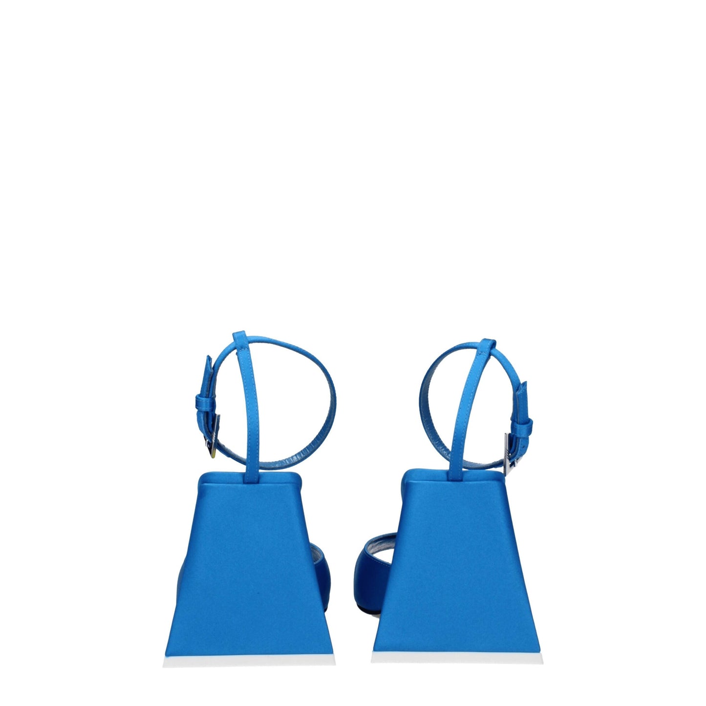The Attico Blue Satin Stiletto Heel Sandals Curated Luxury Accessories by Orvyn
