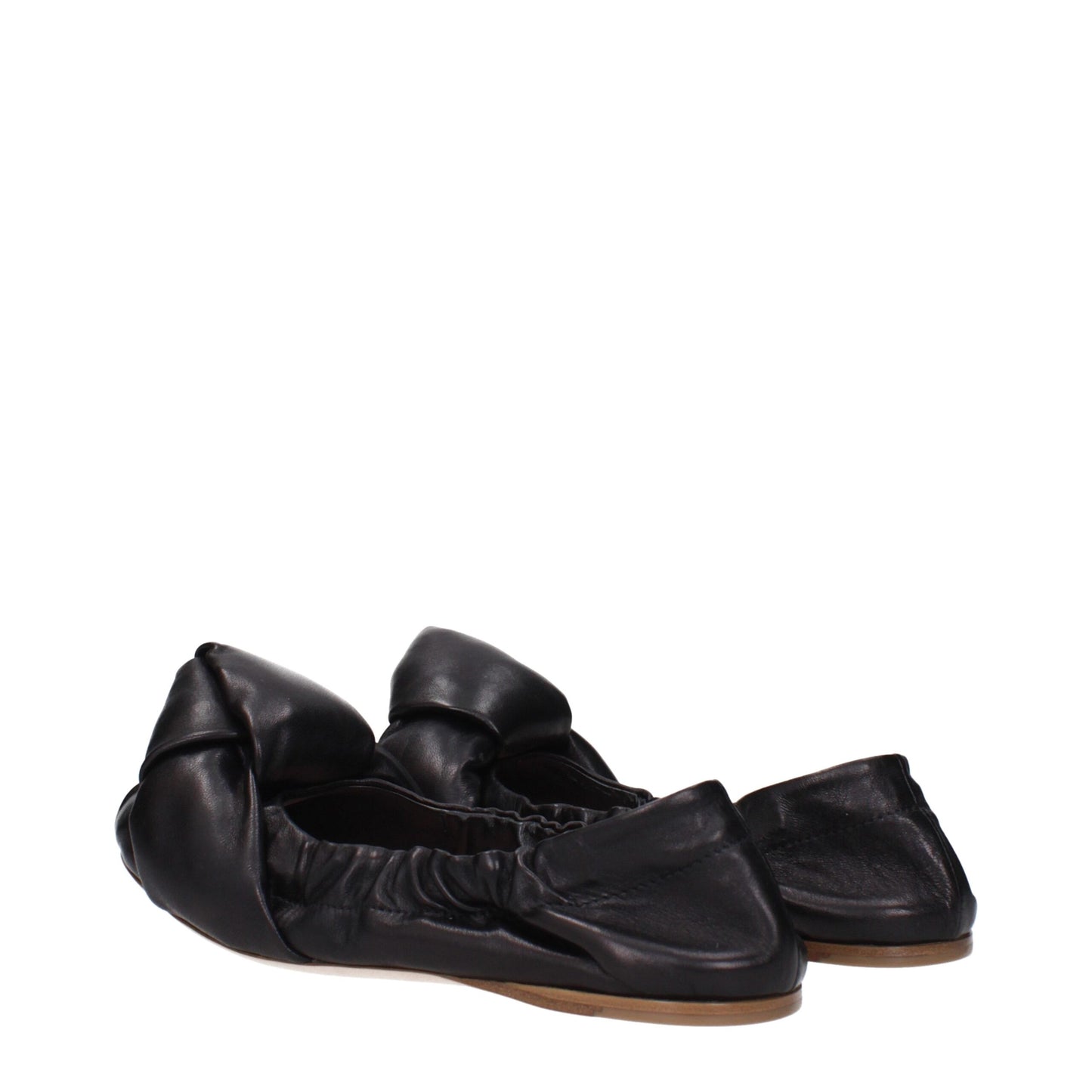 Miu Miu Black Leather Ballet Flats Curated Luxury Accessories by Orvyn