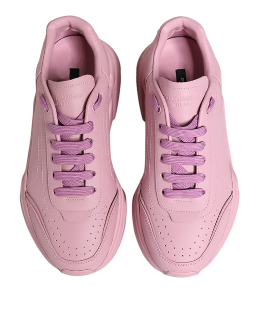 Dolce & Gabbana Pink Leather Daymaster Low Top Sneakers Shoes Curated Luxury Accessories by Orvyn