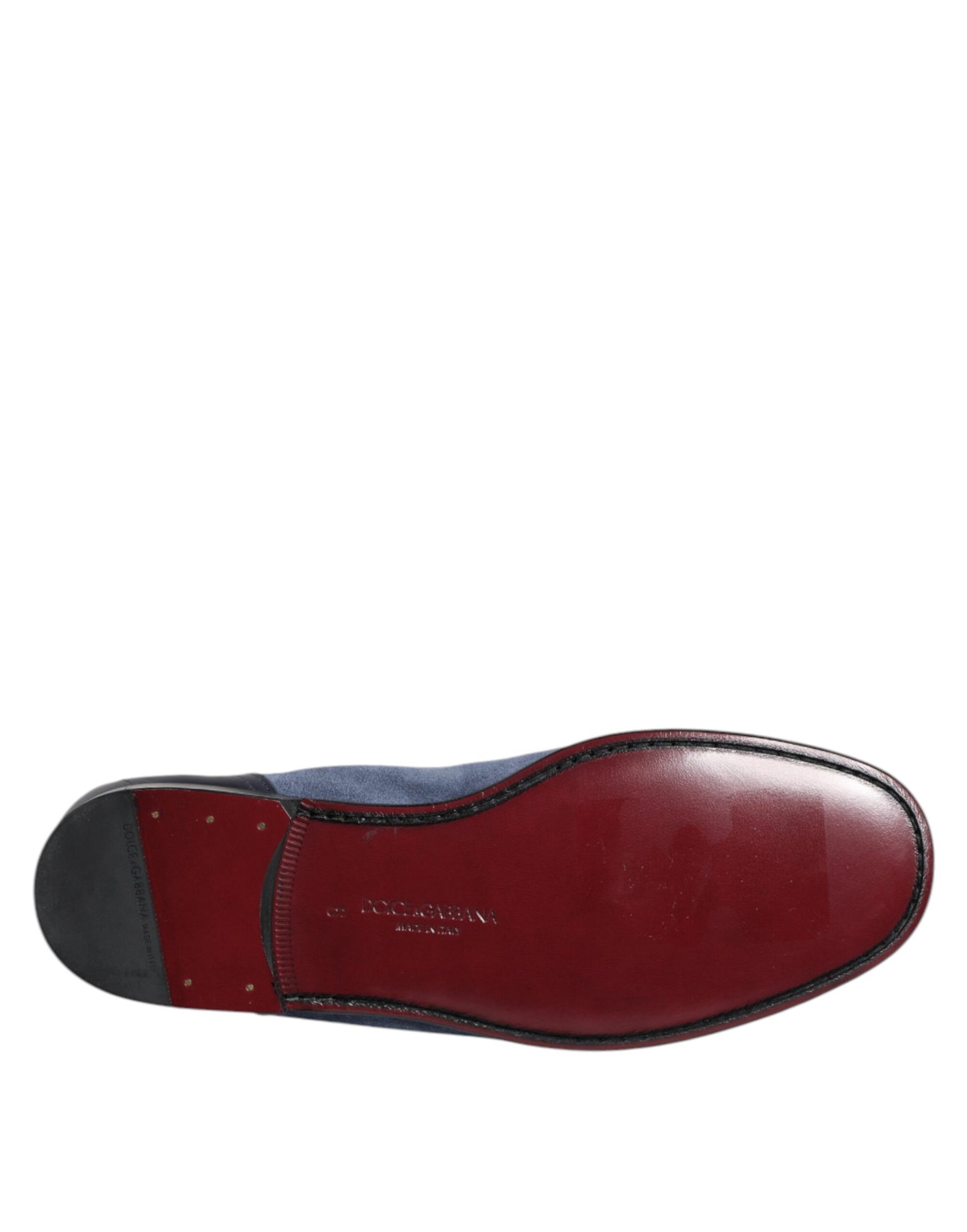 Dolce & Gabbana Blue Suede Leather Loafers Moccasin Shoes Curated Luxury Accessories by Orvyn