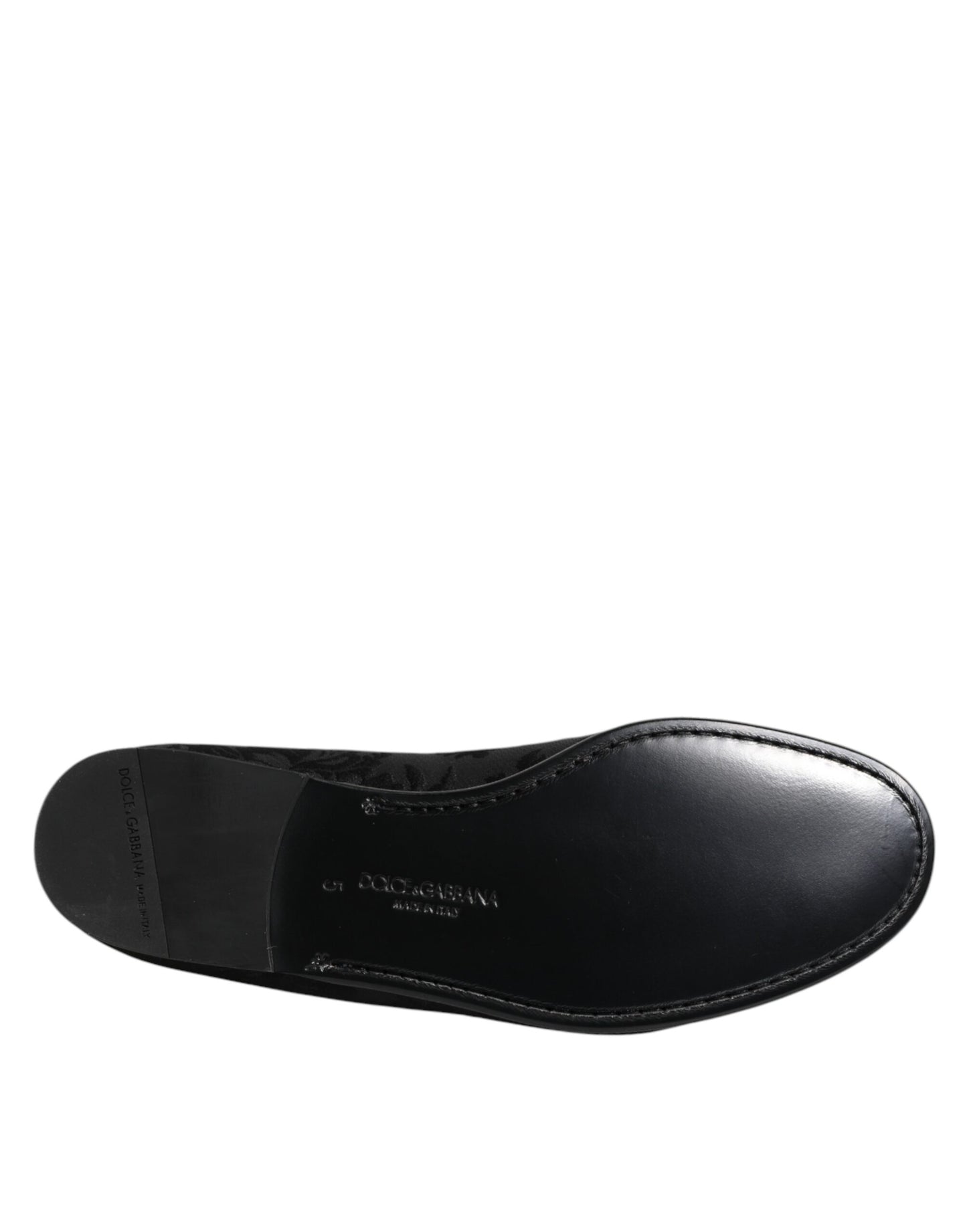 Dolce & Gabbana Black Floral Brocade Loafers Men Dress Shoes Curated Luxury Accessories by Orvyn