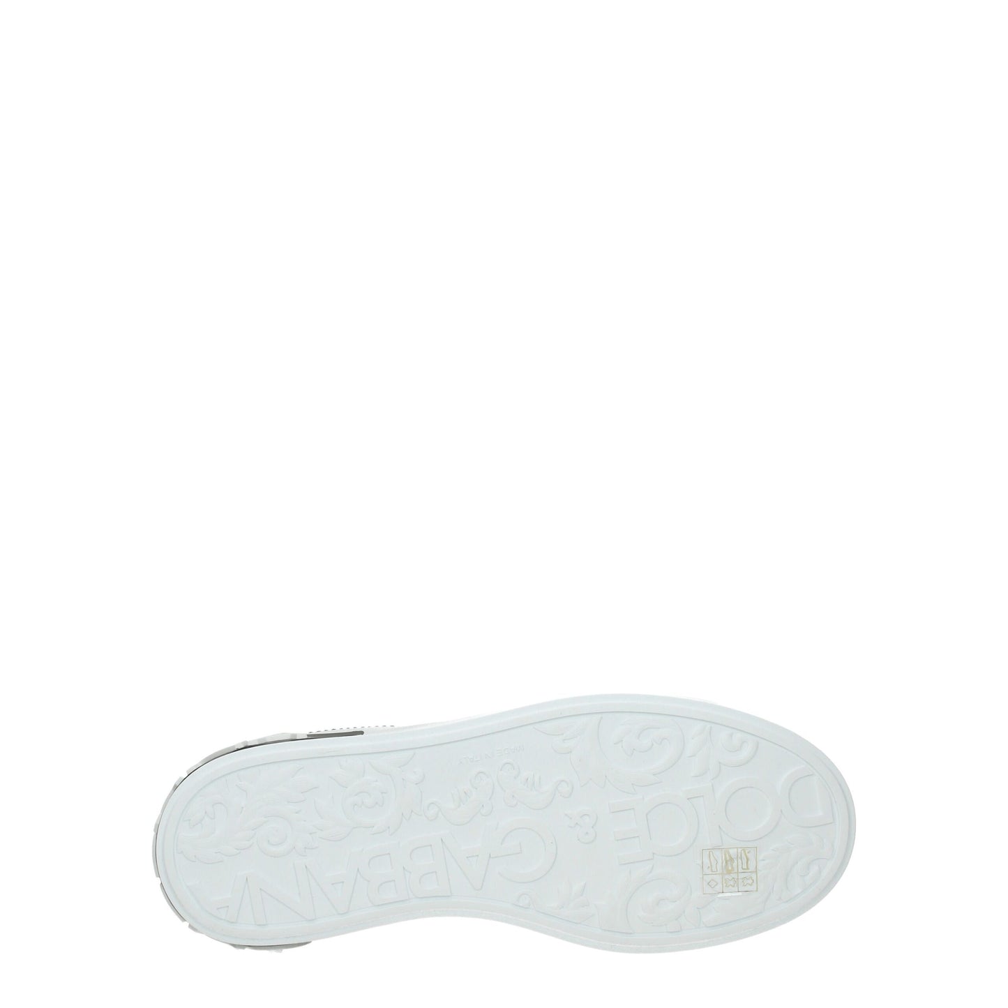 Dolce & Gabbana White Leather Low Top Sneakers weiss