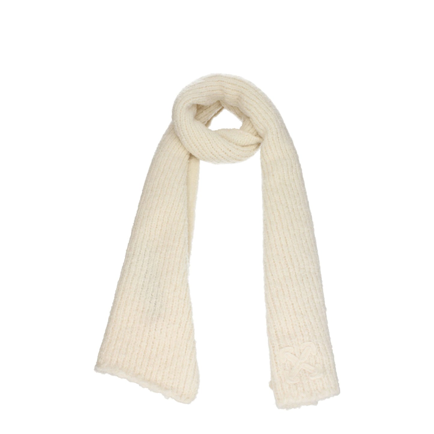 Off-White Beige Wool Scarf Curated Luxury Accessories by Orvyn