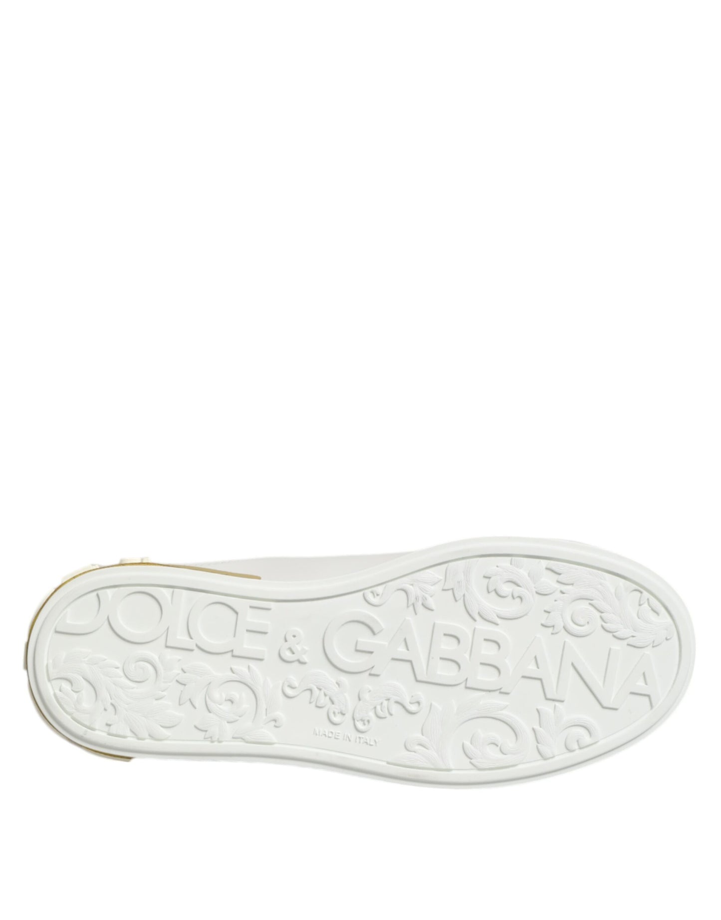 Dolce & Gabbana White Yellow Leather Low Top Sneakers Shoes Curated Luxury Accessories by Orvyn