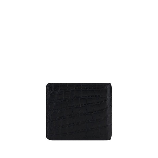 Saint Laurent Black Calf Leather Bos Taurus Wallet Curated Luxury Accessories by Orvyn